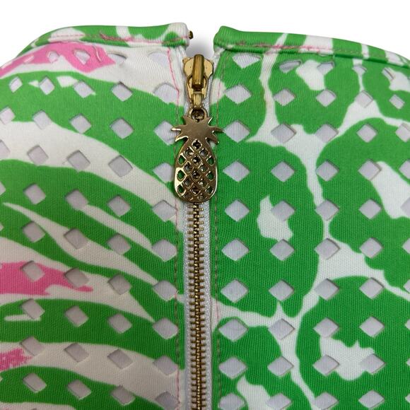 Lilly Pulitzer Perla Pineapple Laser Cut Shift Dress Size XS - Picture 5 of 7